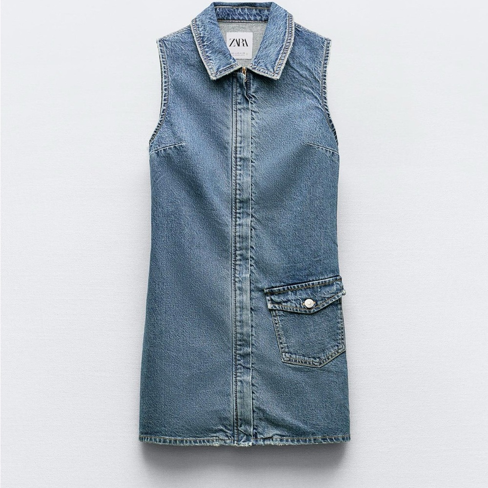 Zara Fitted Denim Dress